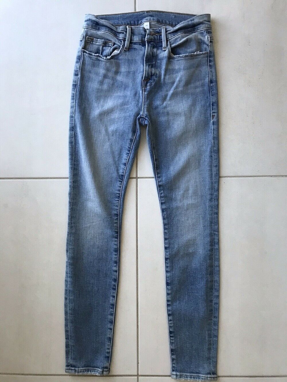 Frame Denim Le Skinny de Jeanne Jeans Pockets Stretch SAMPLE FLAW